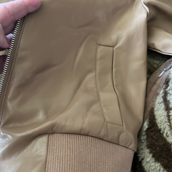 House of Harlow 1960 faux leather zip up Moto jacket - Picture 7 of 8